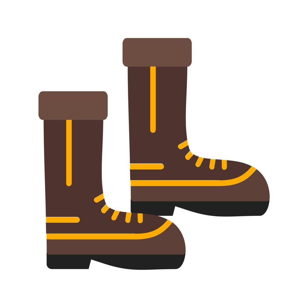 Boots Flat Multicolor Icon vector