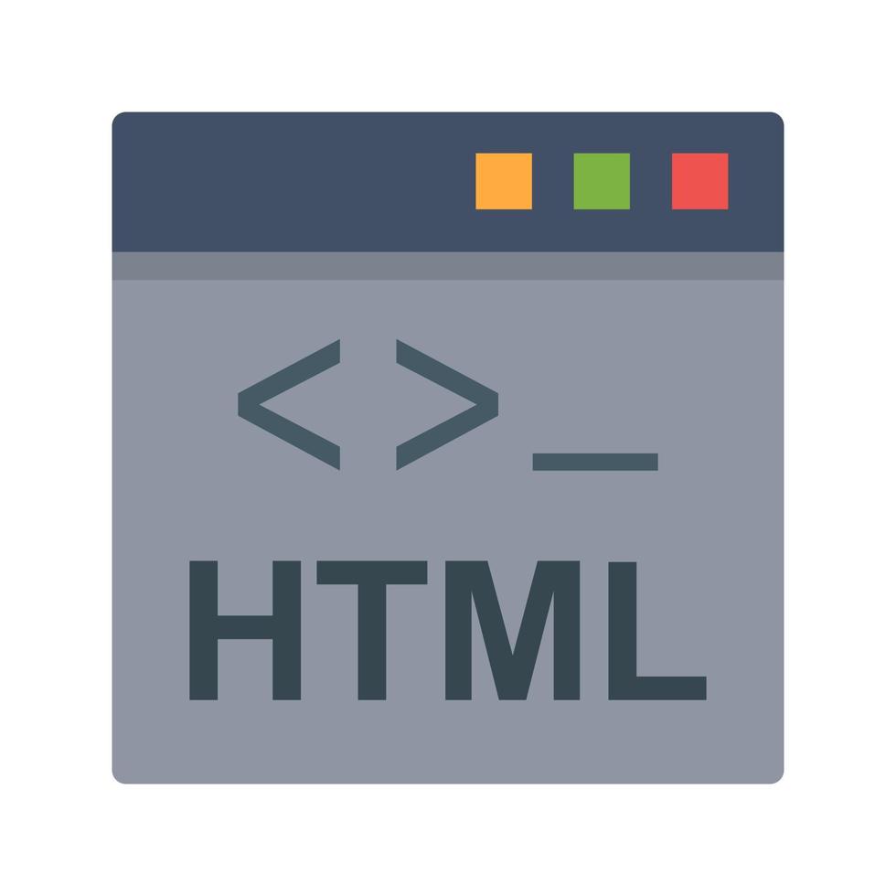 icono multicolor plano html vector