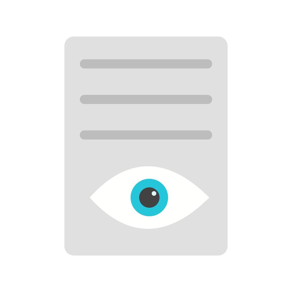 View Document Flat Multicolor Icon vector
