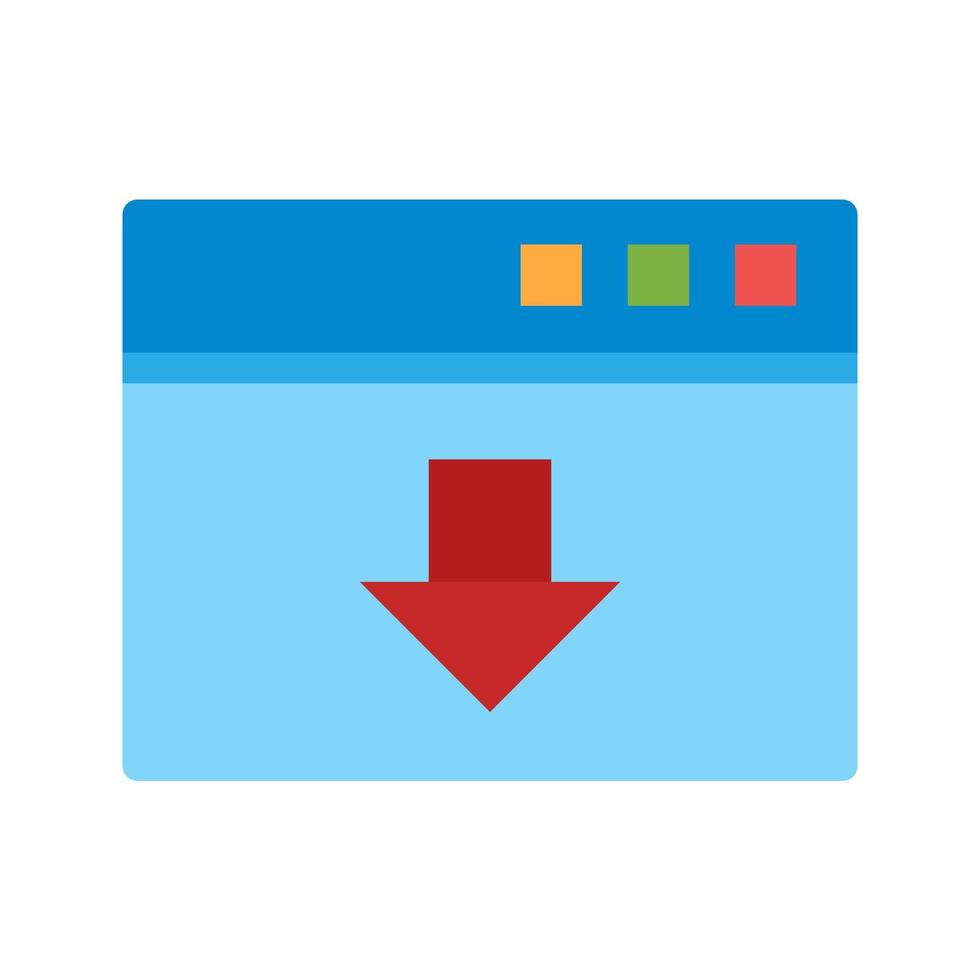 Download Webpage Flat Multicolor Icon vector