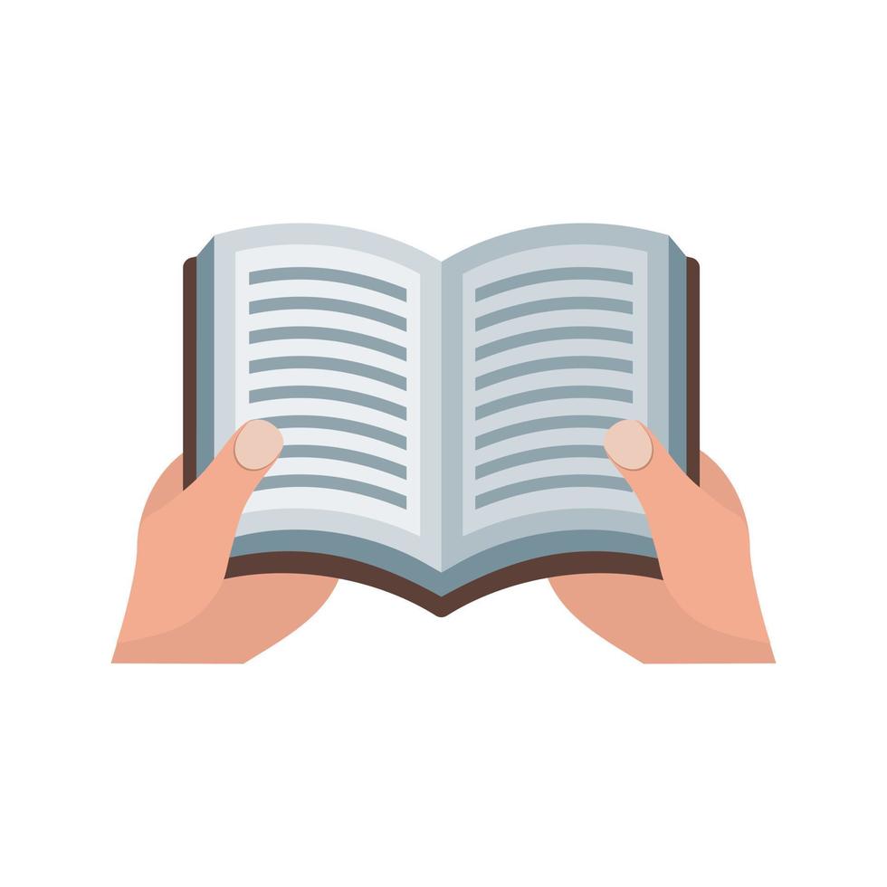 Holding Book Flat Multicolor Icon vector