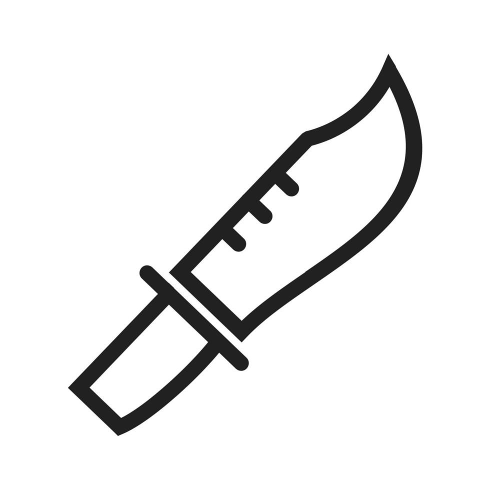 icono de línea de cuchillo vector