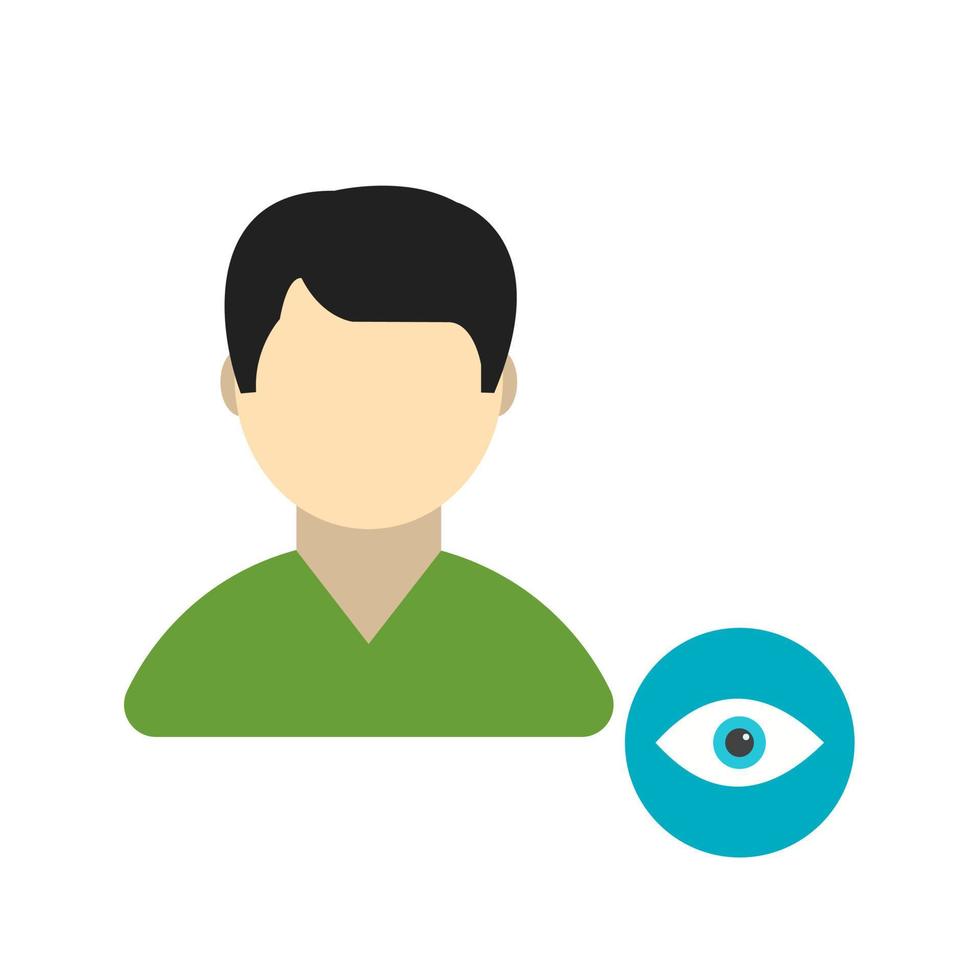 View Male Profile Flat Multicolor Icon vector