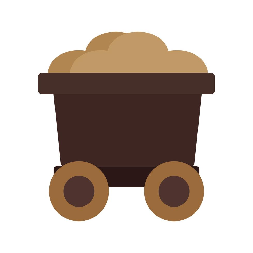 Trolley Flat Multicolor Icon vector