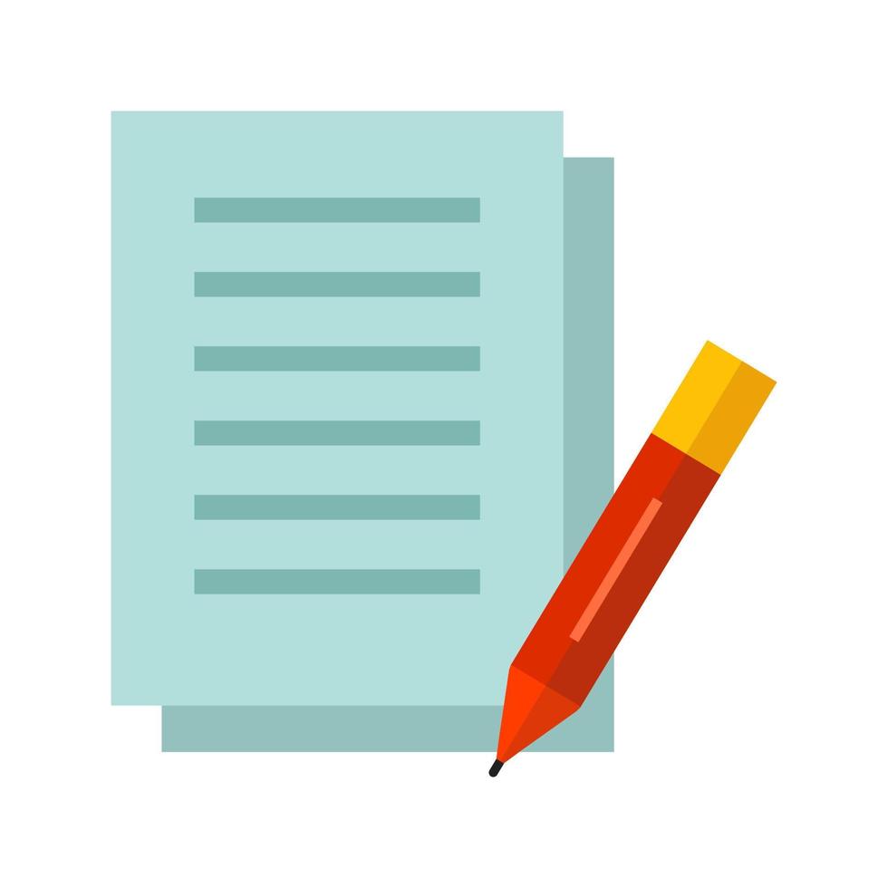 Taking Notes Flat Multicolor Icon vector