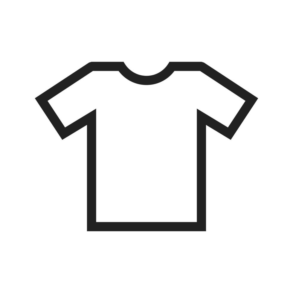 Plain T Shirt Line Icon vector