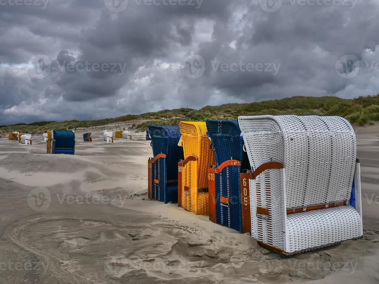 summer evening at the beach of Juist photo