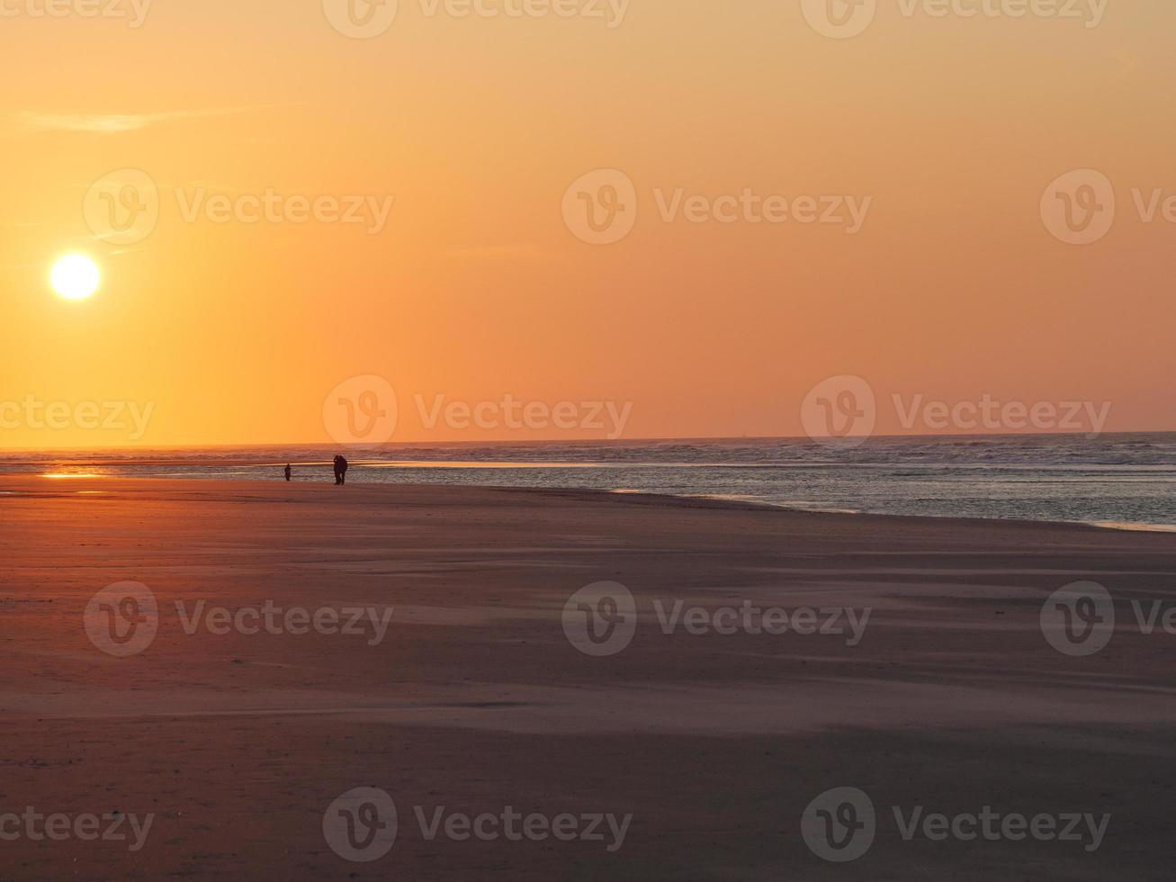 sundown on the island of Juist photo