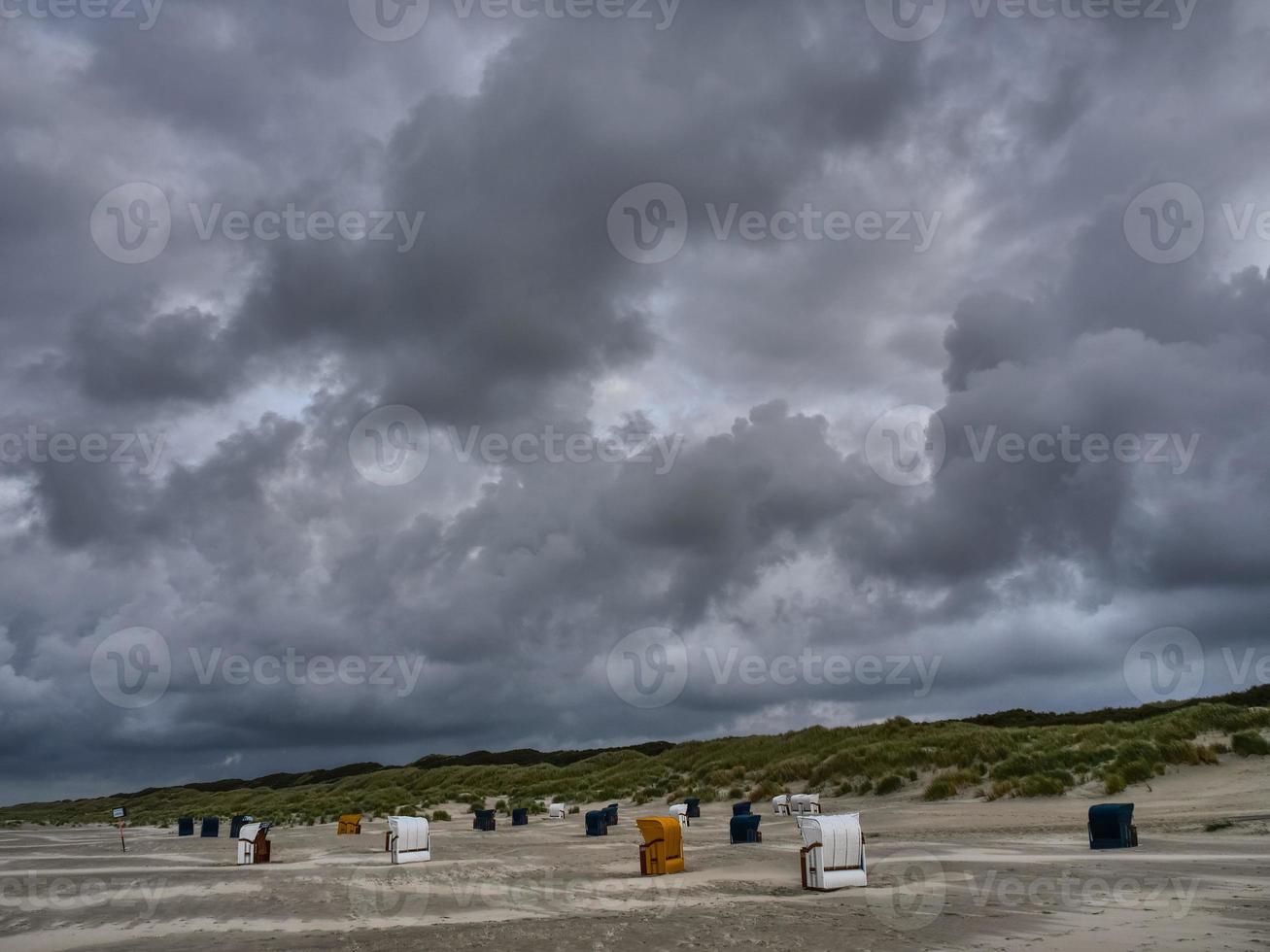 summer evening at the beach of Juist photo