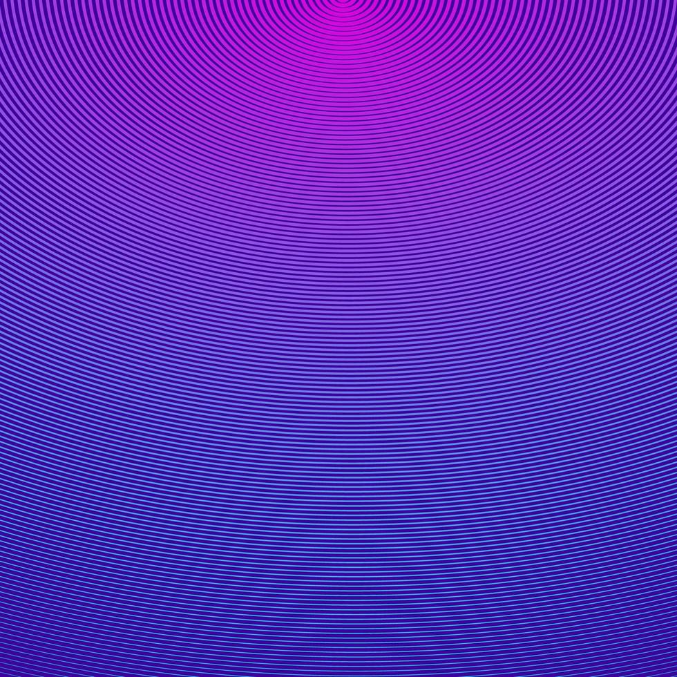 Abstract neon background. Retro 1980 style bright wavy background. Synthwave sci-fi backdrop. Concentric circles. Optical illusion vector illustration. Easy to edit template for your design.