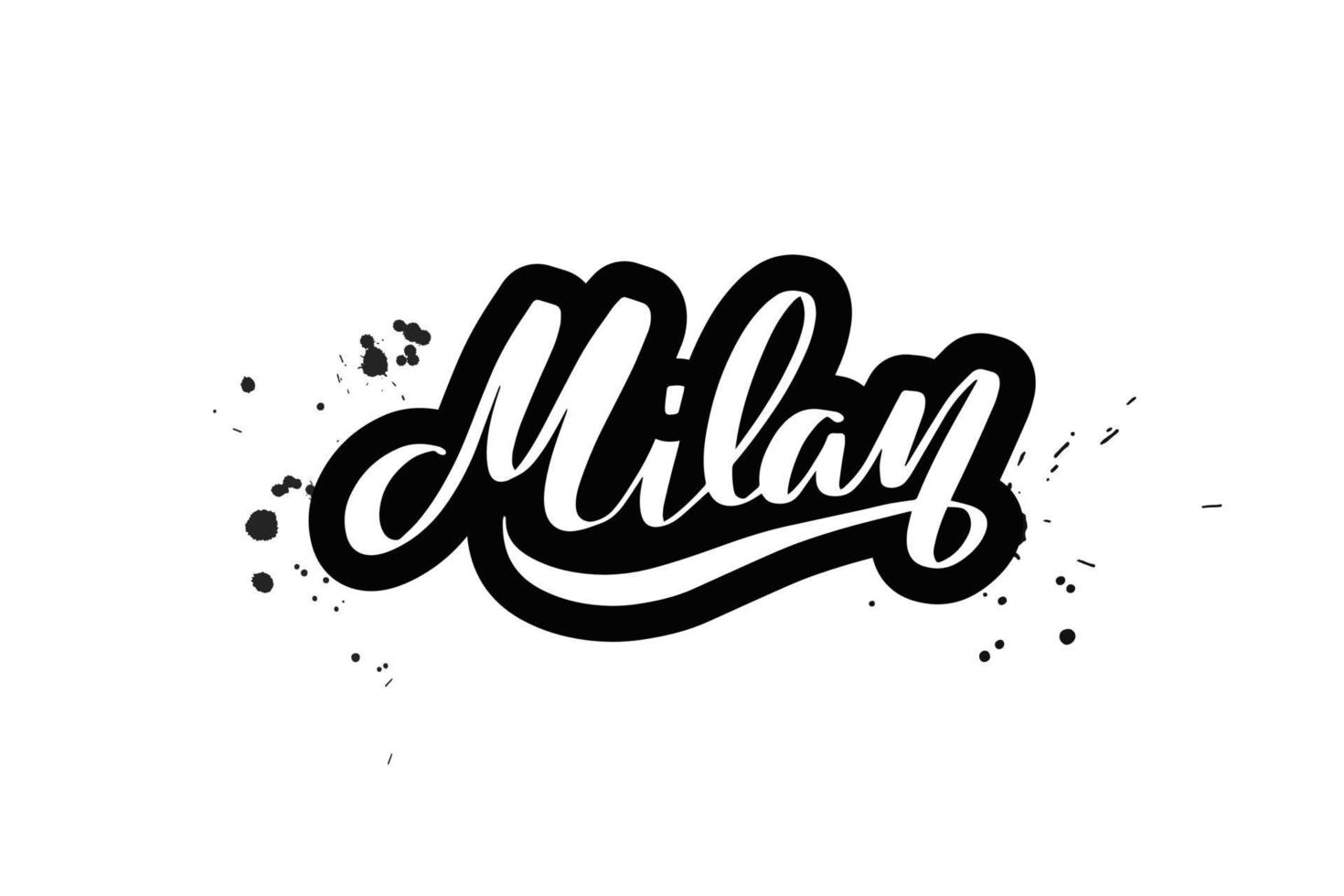 pincel inspirador escrito a mano con letras milán. ilustración de caligrafía vectorial aislada sobre fondo blanco. tipografía para pancartas, insignias, postales, camisetas, impresiones, carteles. vector