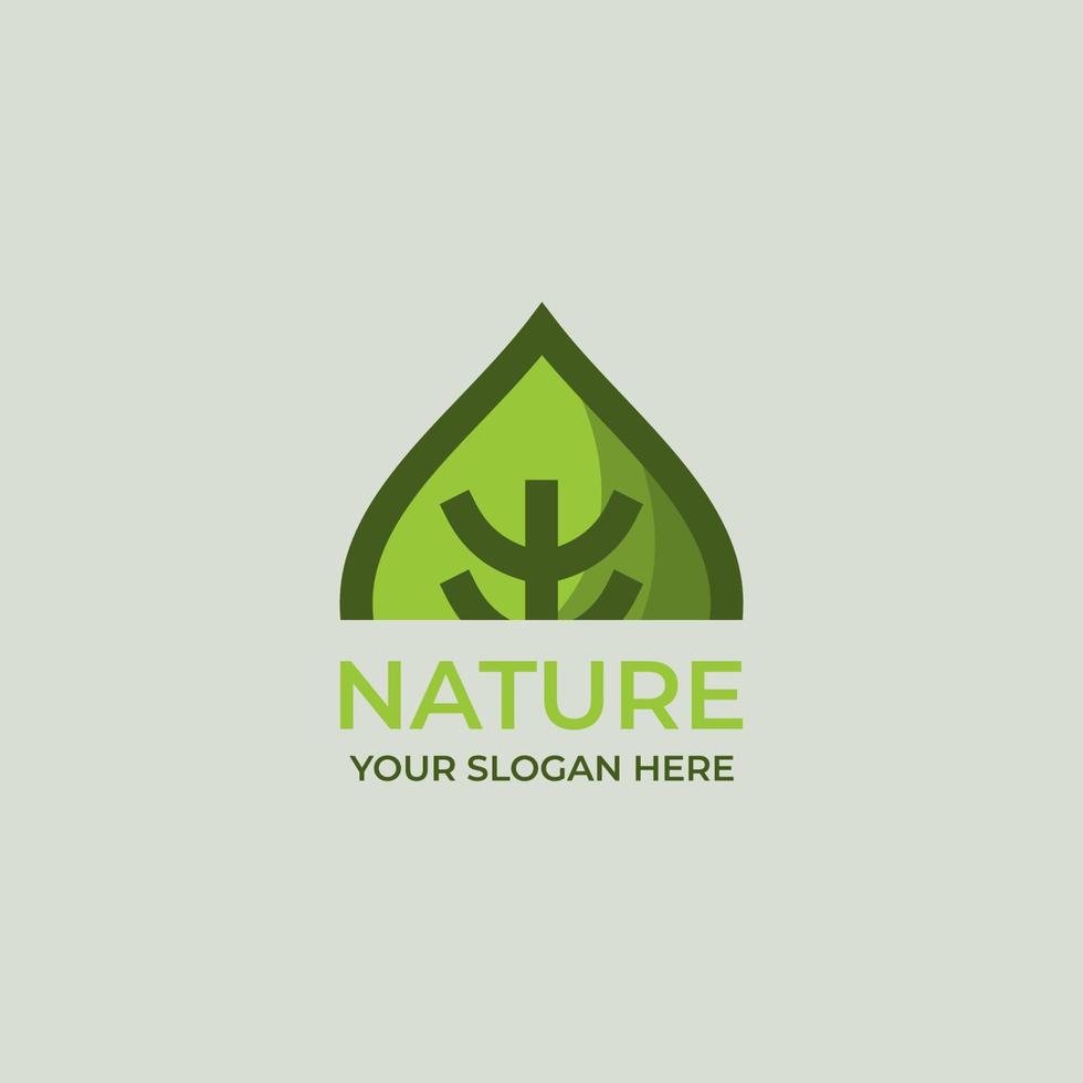 Nature leaf gradient modern logo vector