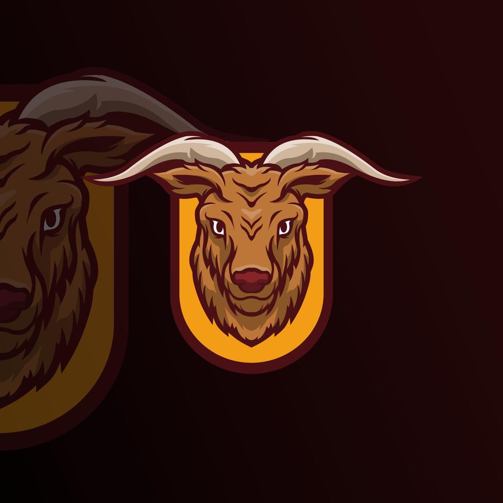 Goat cartoon mascot logo vector for your logo team or business