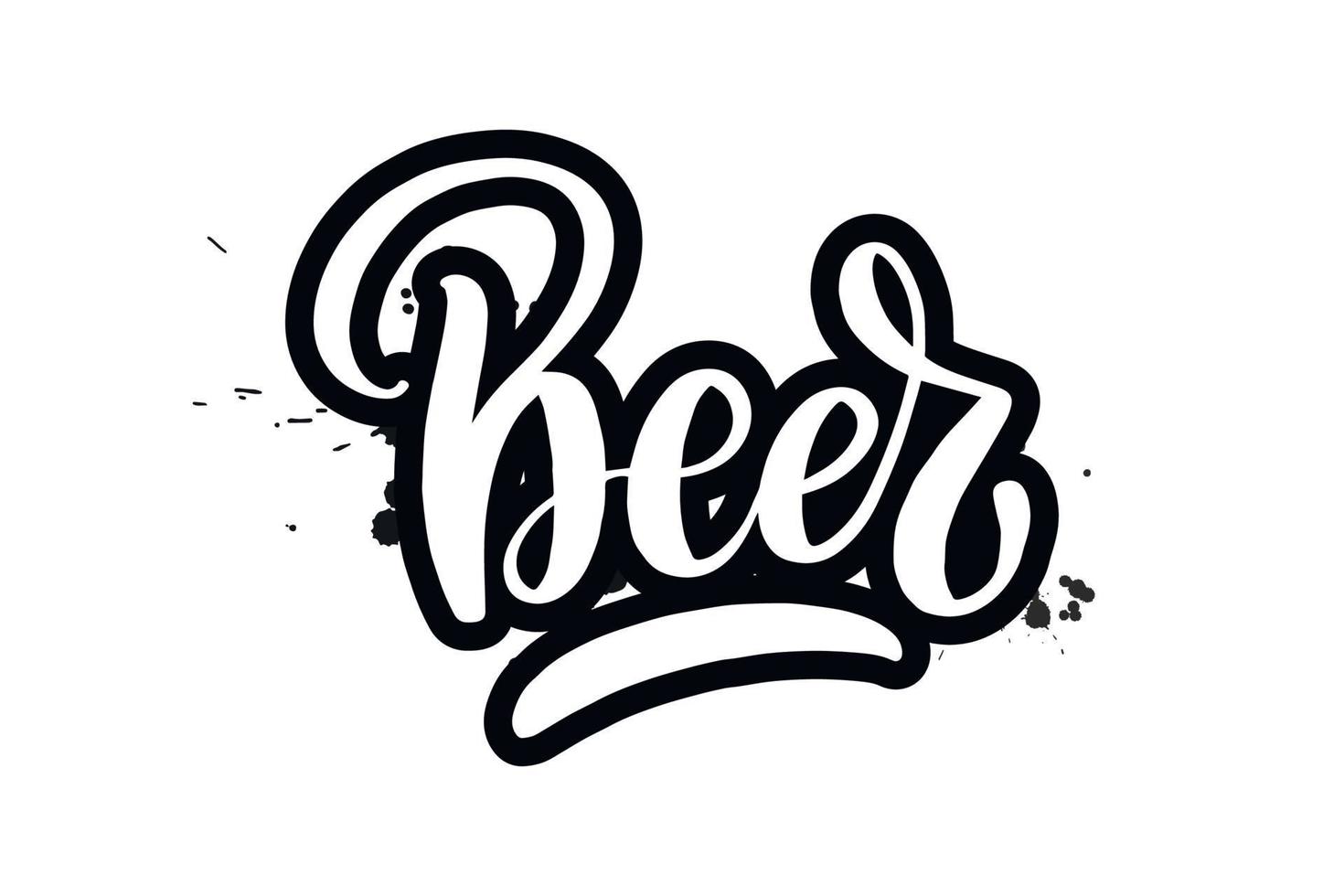 Cerveza inspiradora con letras de pincel escritas a mano. ilustración de caligrafía vectorial aislada sobre fondo blanco. tipografía para pancartas, insignias, postales, camisetas, impresiones, carteles. vector