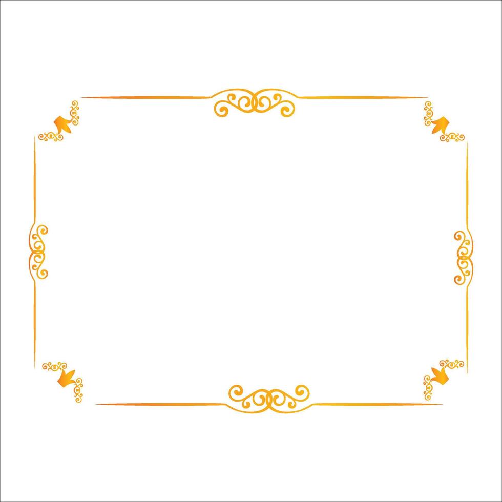 golden pattern photo frame design, photo frame design with the golden colour vector