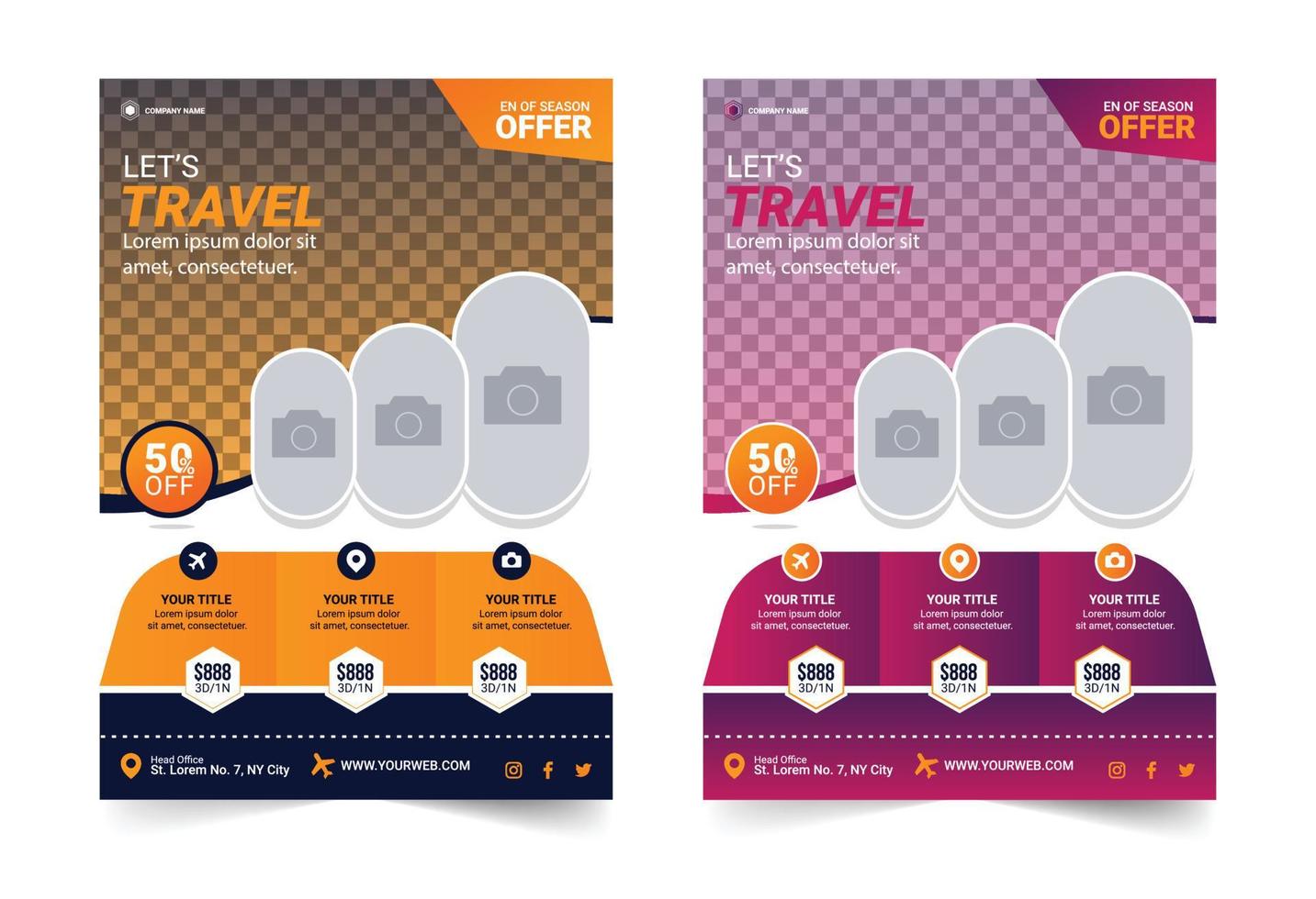 Travel sale flyer template, Automobile Center Flyer, Magazine Cover, Poster Template, Flyer Design, Cover Book and Magazine vector