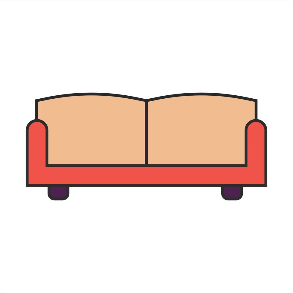 sofa isolated on white background, furniture icon on a white background, Sofa furniture isolated vector