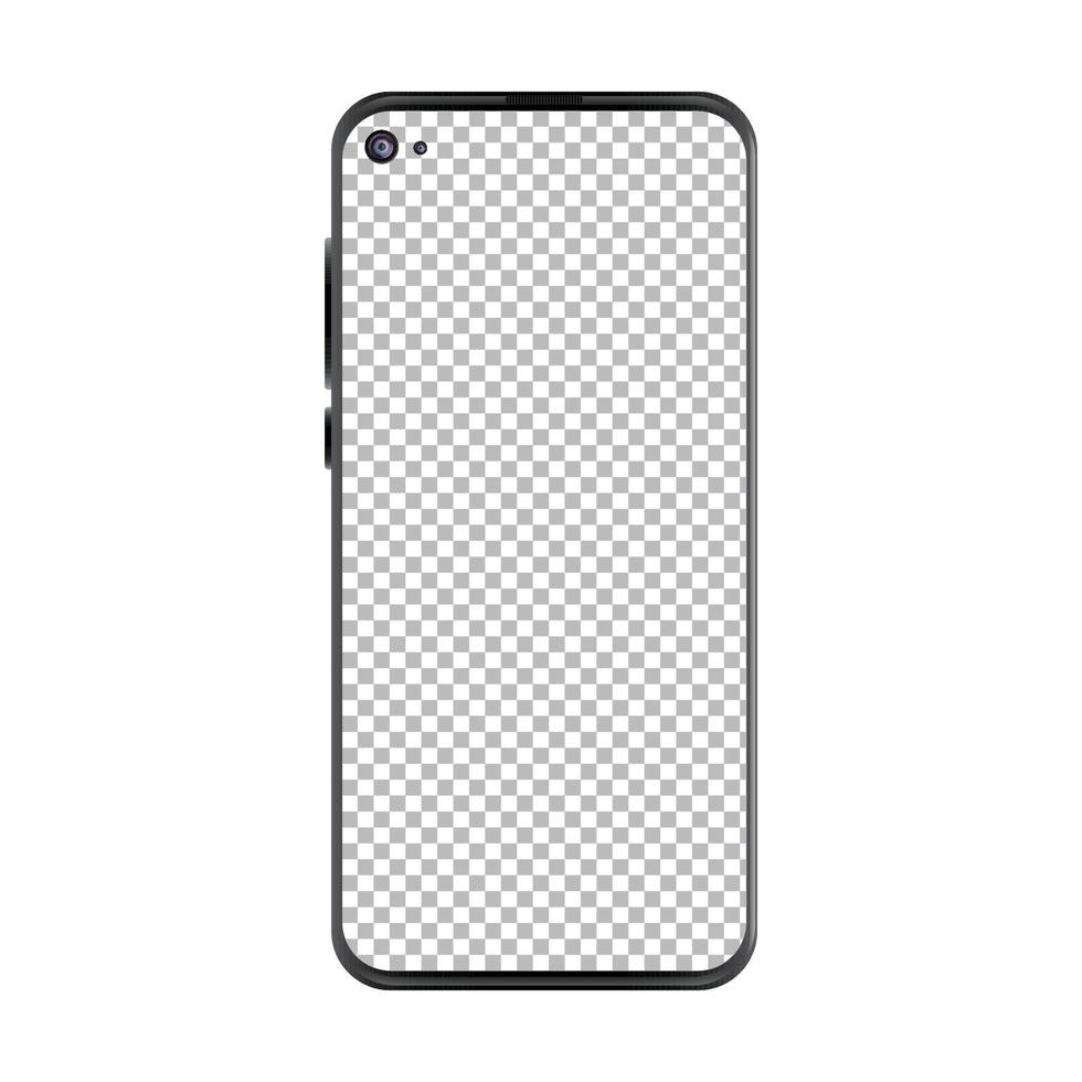 Smart Mobile phone transparent PNG mockup, Mobile mockup, Smartphone mockup vector