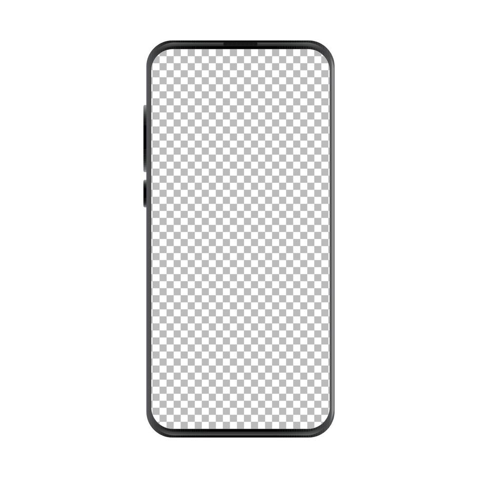 Smart Mobile phone transparent PNG mockup, Mobile mockup, Smartphone mockup vector