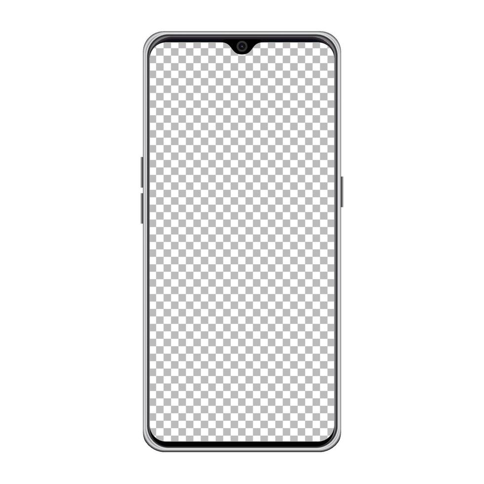 Smart Mobile phone transparent PNG mockup, Mobile mockup, Smartphone mockup vector