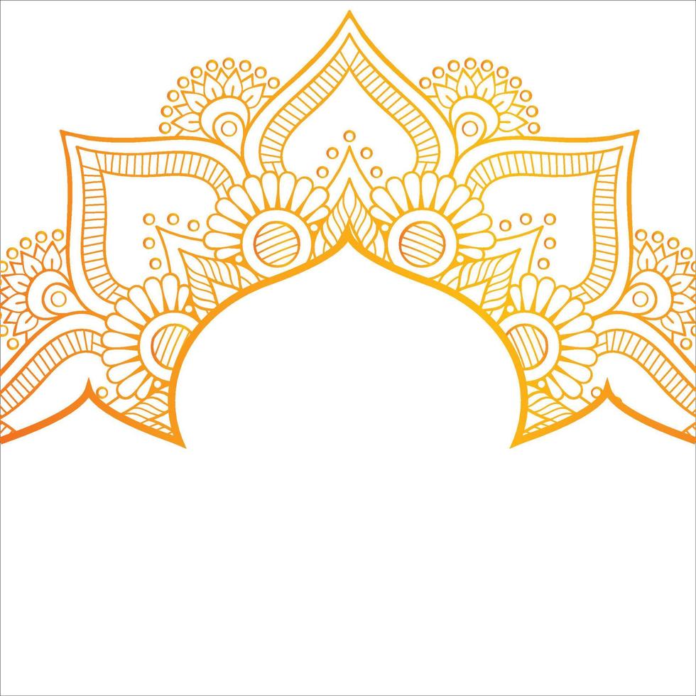 Arabic gold pattern, golden mosque door with Islamic pattern for Ramadan Kareem, Eid Al Adha greeting design minimalist style with Arabic calligraphy on white background vector