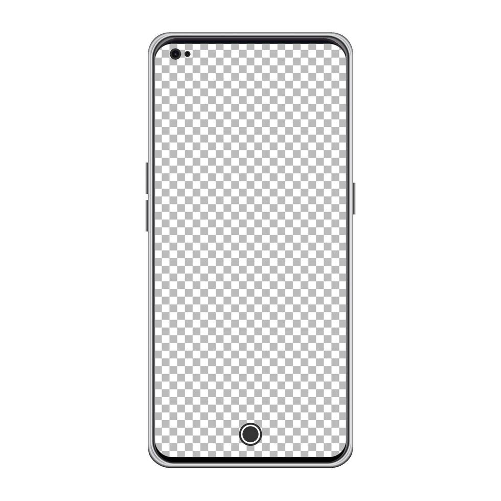 Smart Mobile phone transparent PNG mockup, Mobile mockup, Smartphone mockup vector