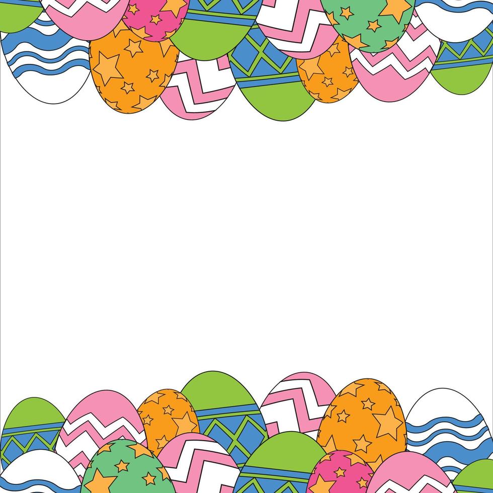 Happy Easter Eggs in a white background, Beautiful Multi-colour Easter Eggs, Happy Easter Day, Multi-colour Eggs. vector