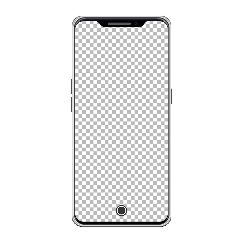 Smart Mobile phone transparent PNG mockup, Mobile mockup, Smartphone mockup vector