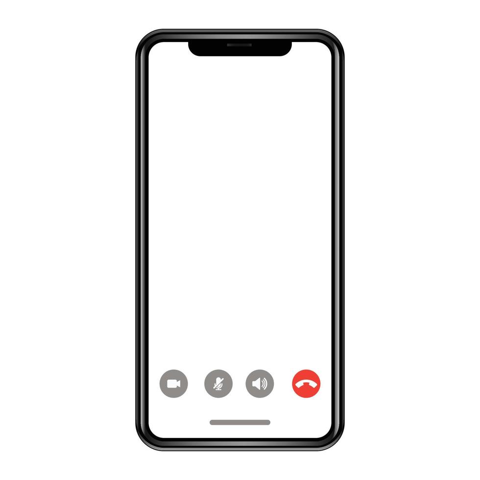 Smart mobile phone video calling png transparent mockup vector