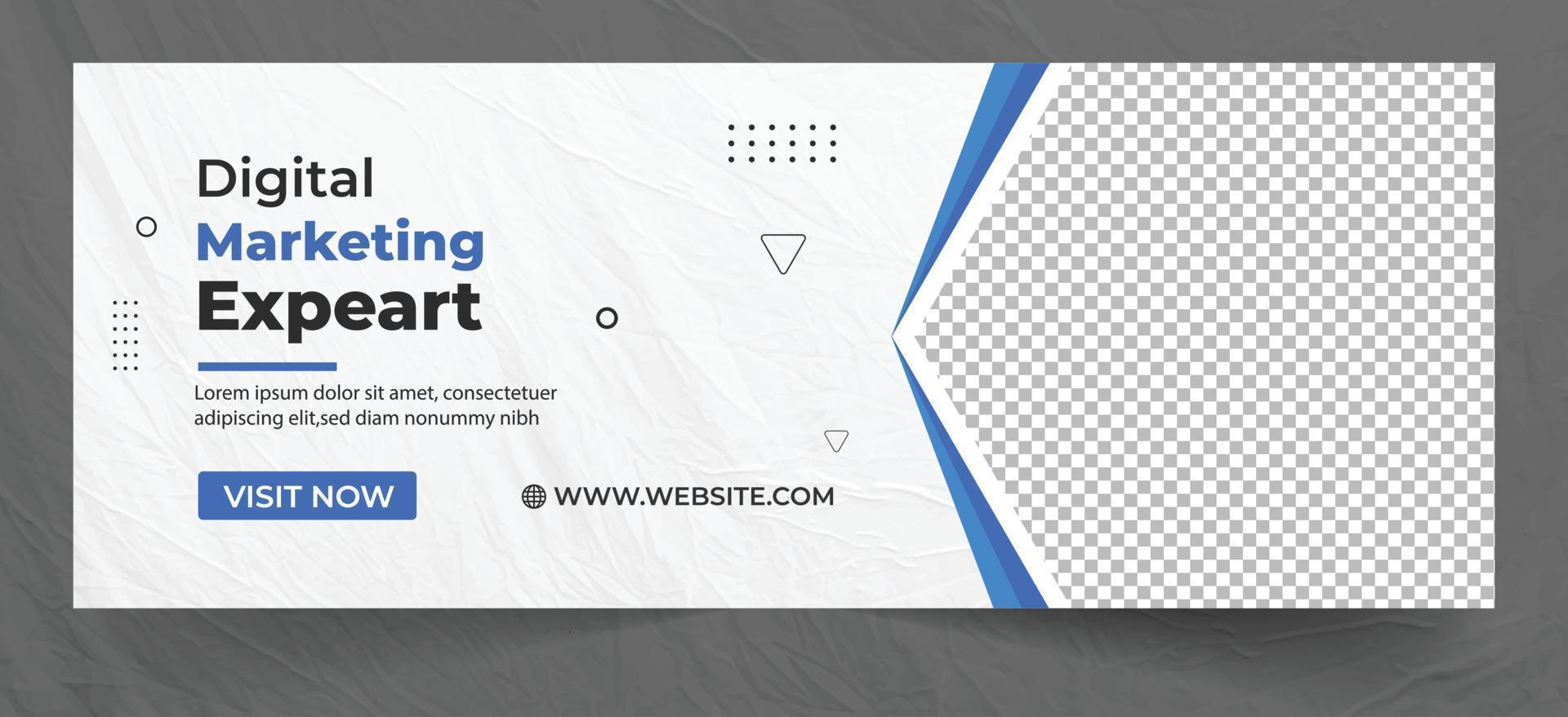 Modern flat design isometric concept of Digital Marketing for banner and website, Digital Marketing Expert agency, Marketing Banner With Blue And White Shade, Business analysis. vector