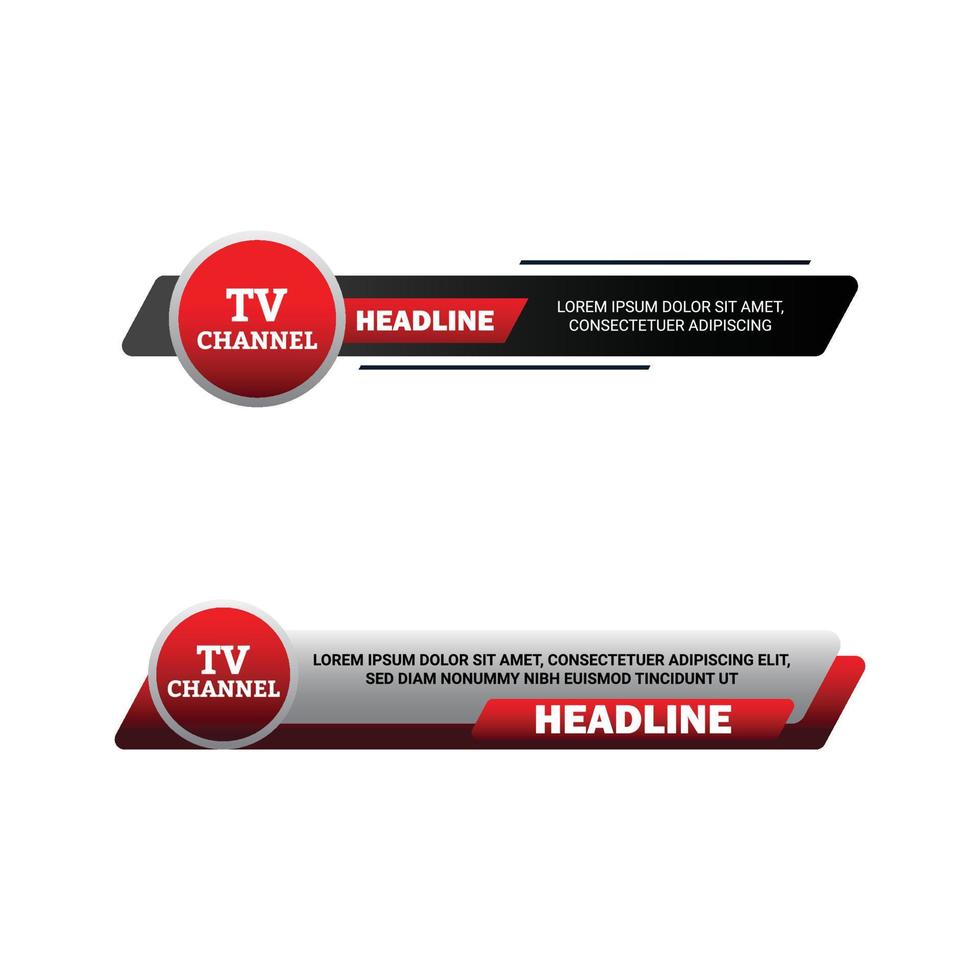 Stylish TV Channel live news headline with metallic black and red color shade, Live news headline with font design on black and red metallic shade, Lower third headline for TV news. vector