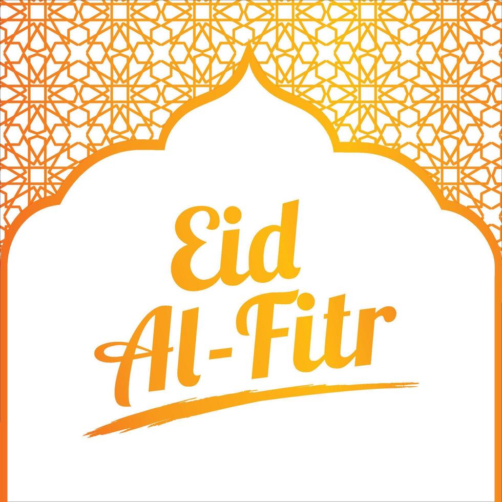 eid al-fitr efecto de texto dorado sobre fondo blanco, festival musulmán eid al-fitr hermoso efecto de texto, eid al-fitr, dorado, blanco, elementos, mezquita musulmana. vector