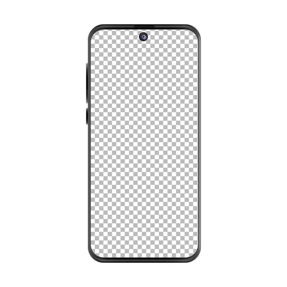 Smart Mobile phone transparent PNG mockup, Mobile mockup, Smartphone mockup vector