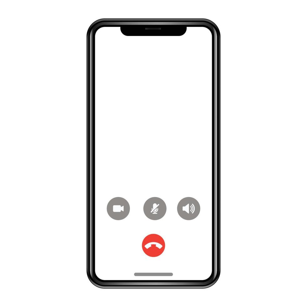 Smart mobile phone video calling png transparent mockup vector