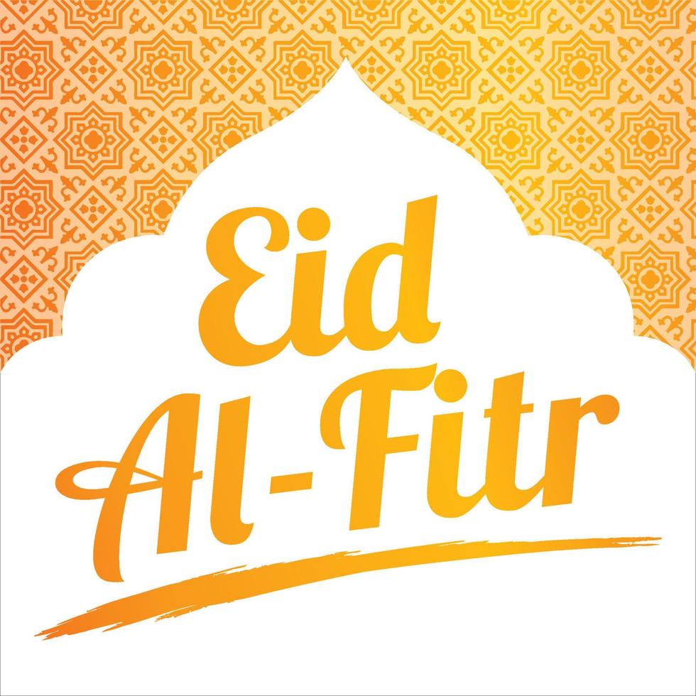 Eid Al-Fitr Golden text effect on White background, Muslim Festival Eid Al-Fitr beautiful Text effect, Eid Al-Fitr, Golden, White,  Elements, Muslim Mosque. vector