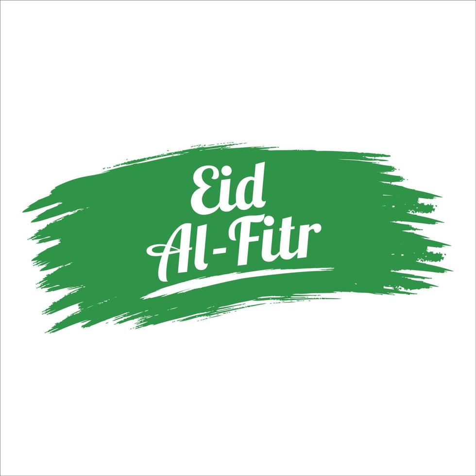 Eid Al-Fitr White text effect on Green background, Muslim Festival Eid Al-Fitr beautiful Text effect, Eid Al-Fitr, Green, White,  Elements. vector