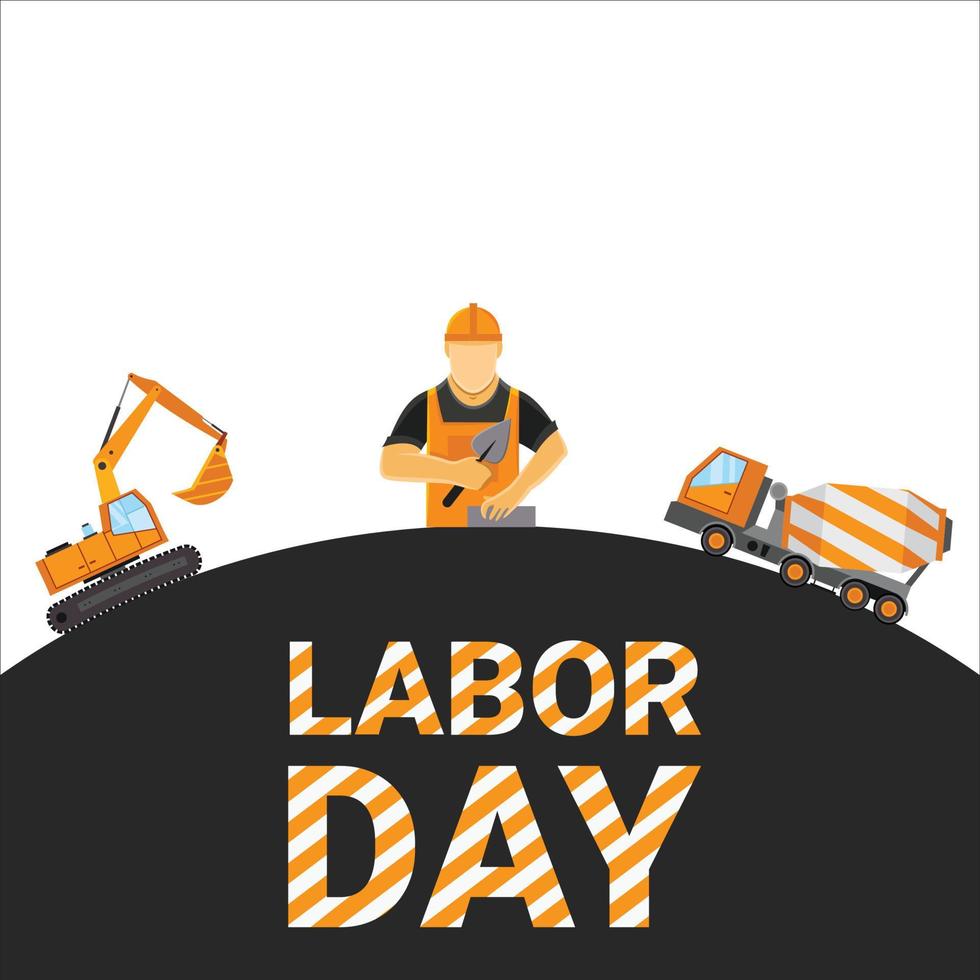 Construction Elements, Labor Day Vector on White Background, Hard Work, Construction Works, International Labor Day, Labor Day Special,  May 1st, 1st May, May Day, Workers Day.