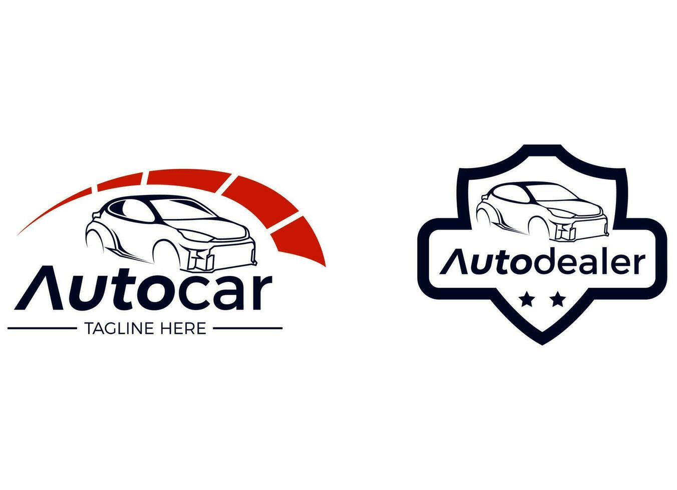 plantilla de diseño del logotipo del concesionario de automóviles y automóviles. vector