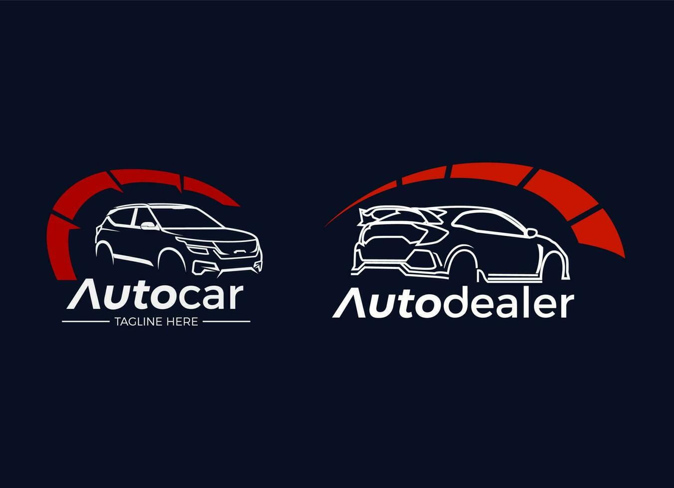 plantilla de diseño del logotipo del concesionario de automóviles y automóviles. vector