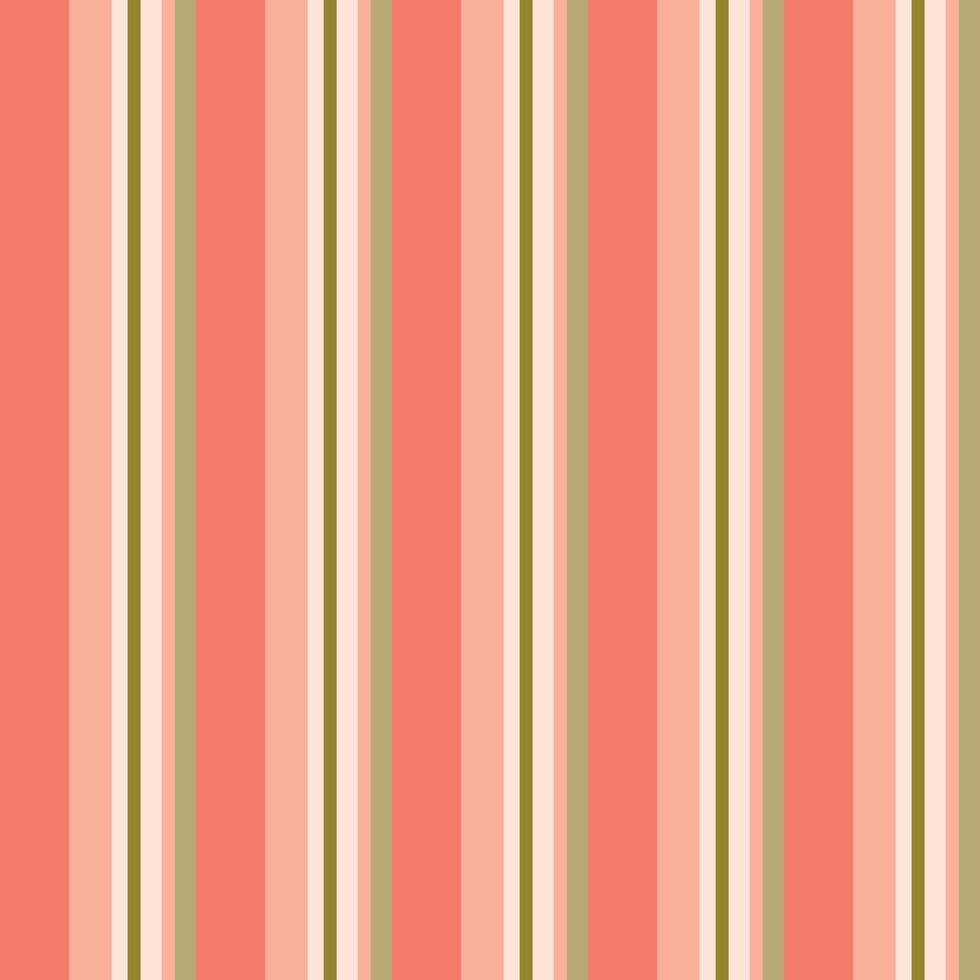 Seamless pattern with vertical stripes flat style, vector illustration. Abstract geometric parallel bands different thickness, pink and green shades, design for packaging or backdrop