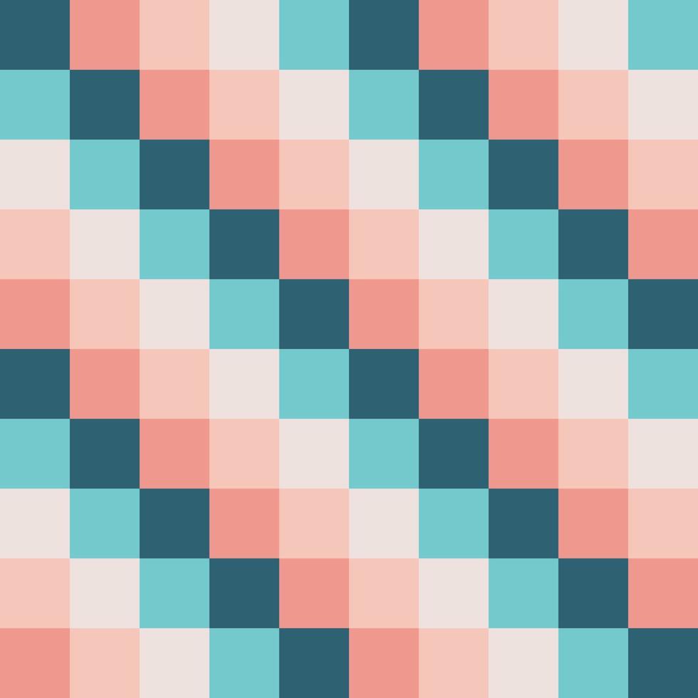 Abstract checkered seamless pattern flat style, vector illustration. Colorful geometric ornament, pink and blue shades. Design for backgrounds, textile, print