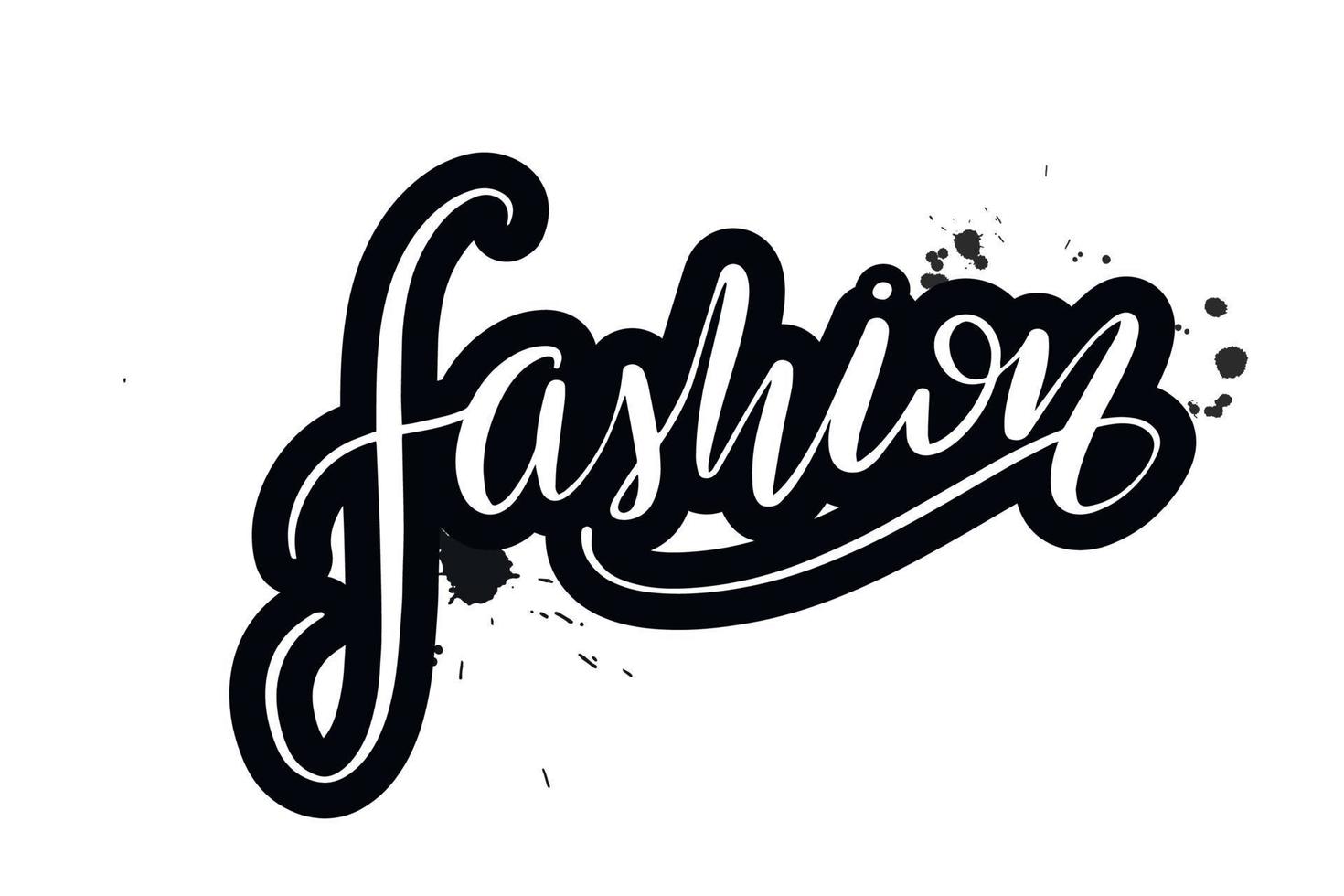 moda inspiradora con letras de pincel escritas a mano. ilustración de caligrafía vectorial aislada sobre fondo blanco. tipografía para pancartas, insignias, postales, camisetas, impresiones, carteles. vector