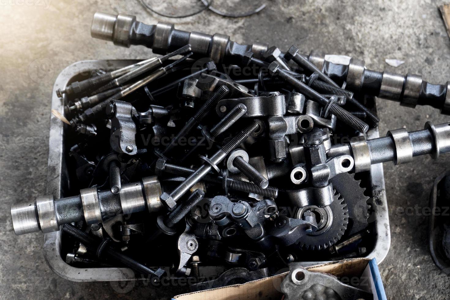 Maintenance of car remove inside of engine car for cleaning or checking and repair. photo