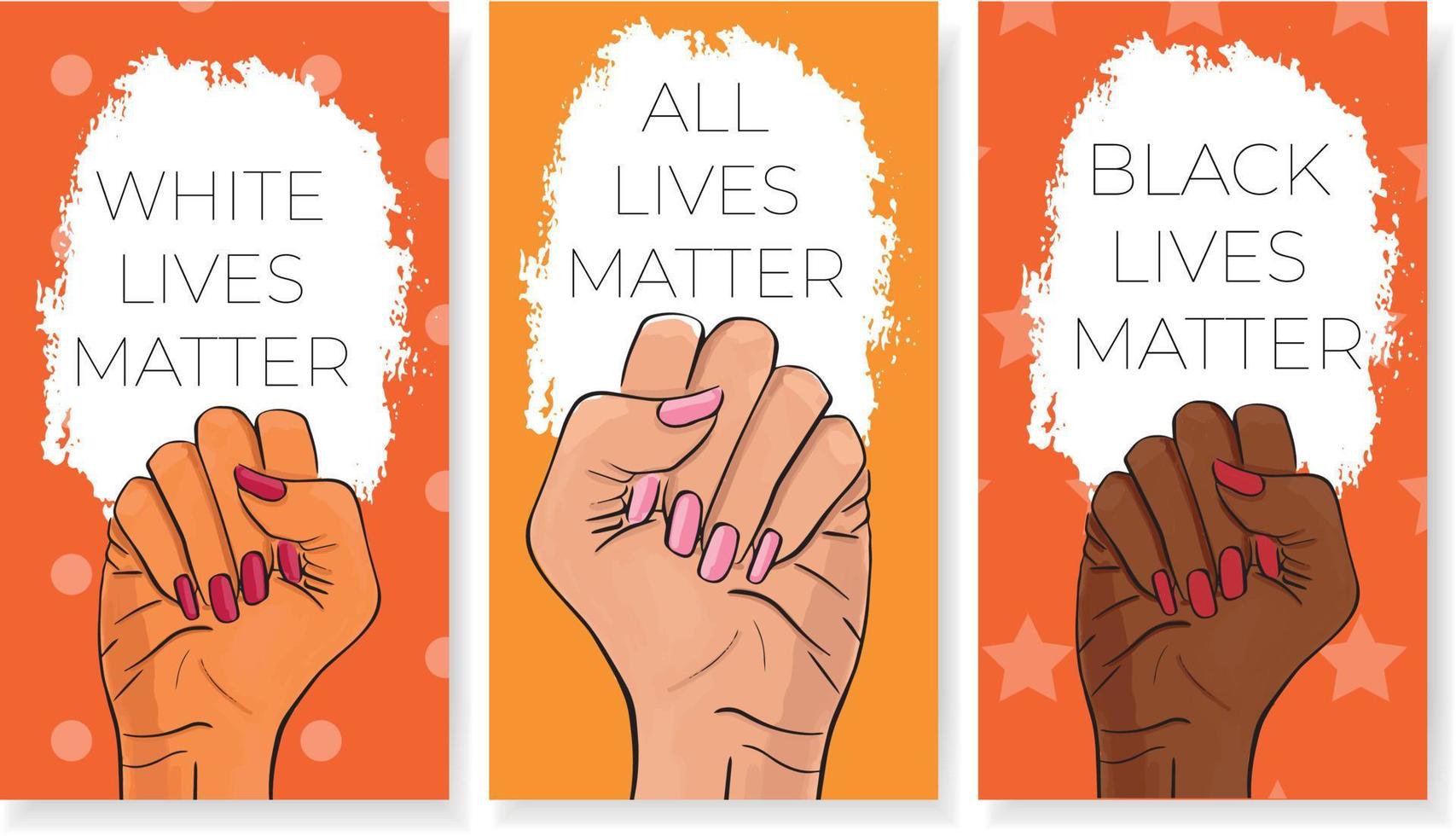 Stop racism. Black lives matter. African American arm gesture. Anti discrimination, help fighting racism poster, tolerance acceptance banner. People equality template vector stock illustration.