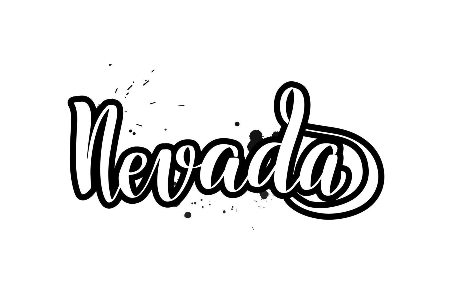 pincel inspirador escrito a mano con letras nevada. ilustración de caligrafía vectorial aislada sobre fondo blanco. tipografía para pancartas, insignias, postales, camisetas, impresiones, carteles. vector