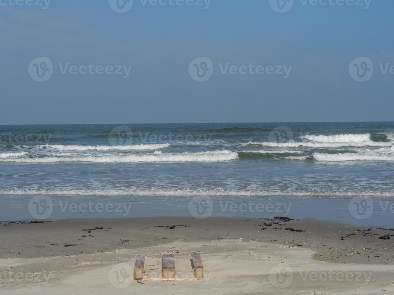 The beach of Juist island in germany photo