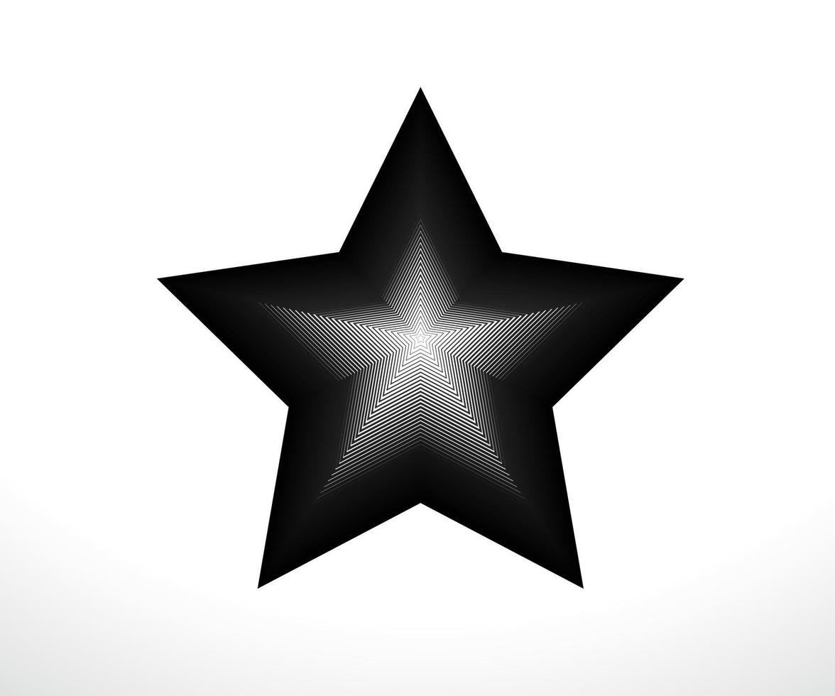 Star logo. Star line icon vector