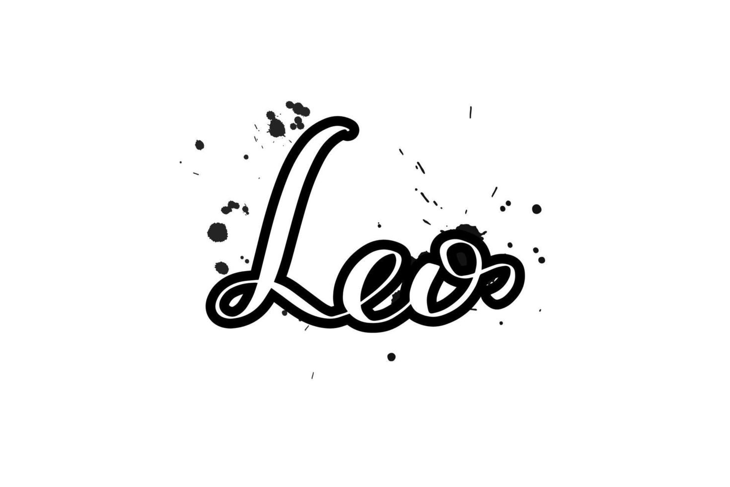 pincel inspirador escrito a mano con letras leo. ilustración de caligrafía vectorial aislada sobre fondo blanco. tipografía para pancartas, insignias, postales, camisetas, impresiones, carteles. vector