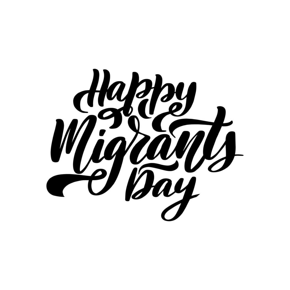 International Migrants Day. December 18. Holiday concept. Template for background, banner, card, poster with text inscription. Vector EPS10 illustration.