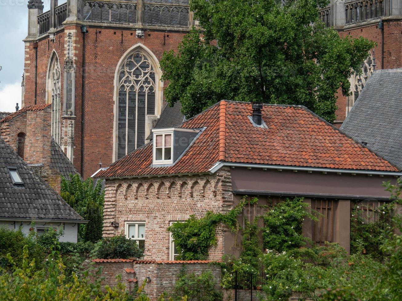 Zutphen at the river Ijssel in the netherlands photo